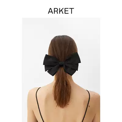 ARKET ladies silk bow hairclip black 2021 Autumn New 0991449001