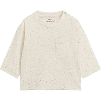 ARKET newborn cotton loose long-sleeved off-shoulder T-shirt top 2024 summer new style 1224495003