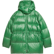 ARKET womens dress with cap cashew down down the cotton suit jacket green 2023 Winter new product 1068313001