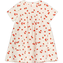 ARKET Girls Pima Cotton Striped Dress White 2024 Summer New Arrival 0607719028
