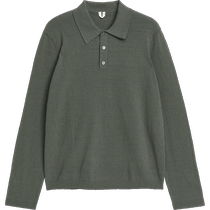 ARKET mens clothing cotton base with long sleeves polo polo shirt 2024 spring new 1216416002