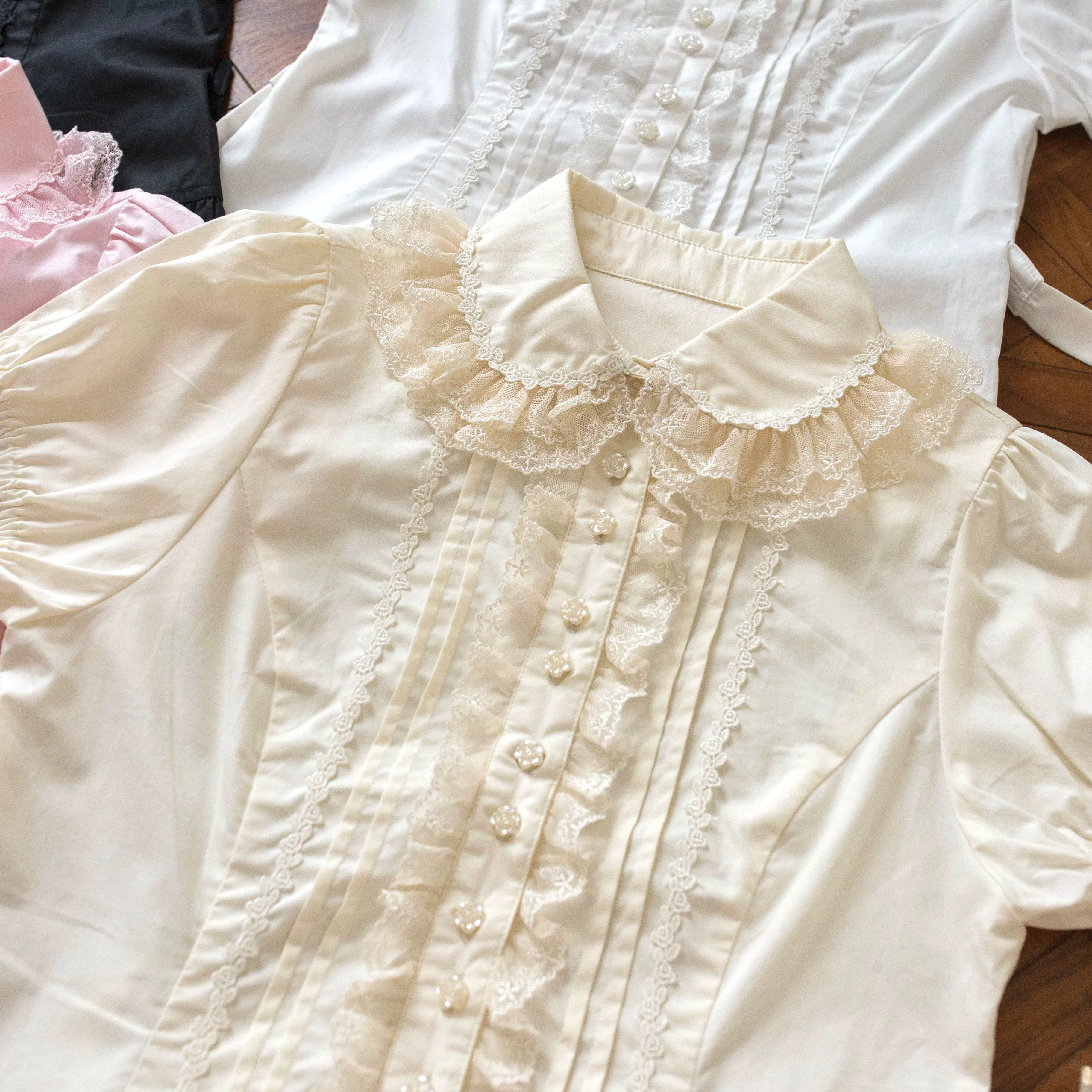 [Назначение депозита] JulieParfait Sugar Heart Rose Lolita Summer Shirt с Lolita Shirt Inside