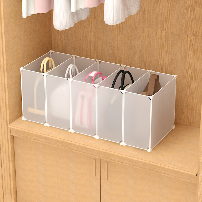 Bag storage artifact Bag finishing Floor dust rack Household luxury bag cabinet Cloakroom storage bag shelf