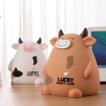 Year of the Ox piggy bank 2021 lucky cow piggy bank Cow zodiac large zodiac piggy bank can only enter and exit