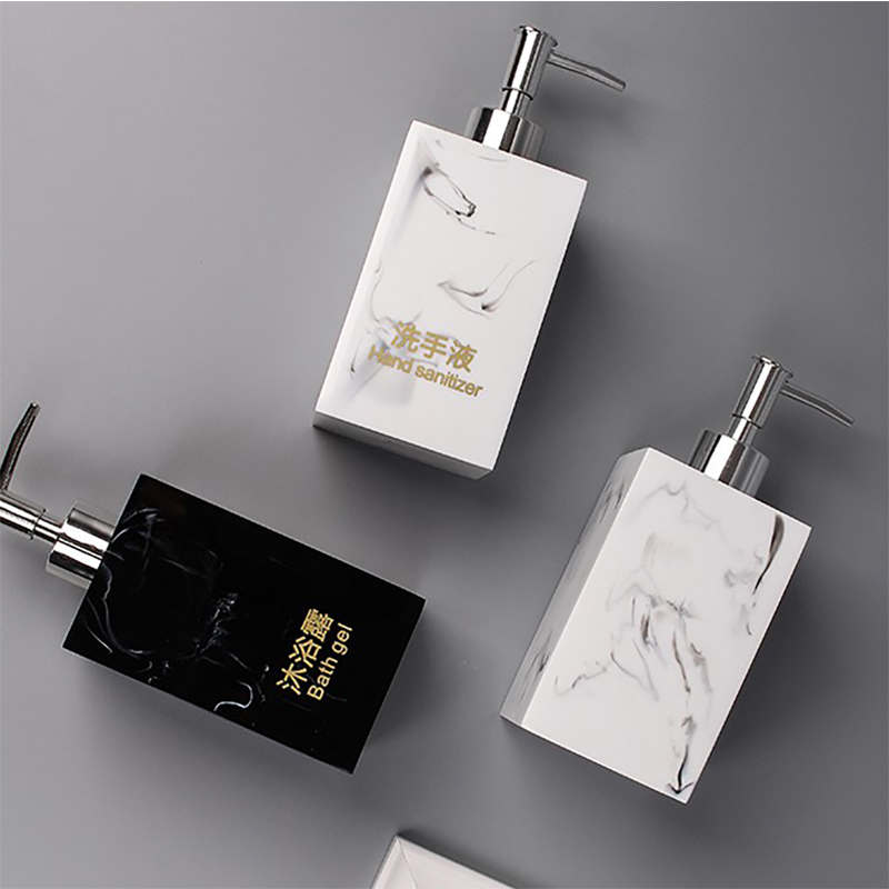 Imitation marble print hand sanitizer bottle light lavish body lotion bottle lotion bottle pressed empty bottle resin Packaged Bottle