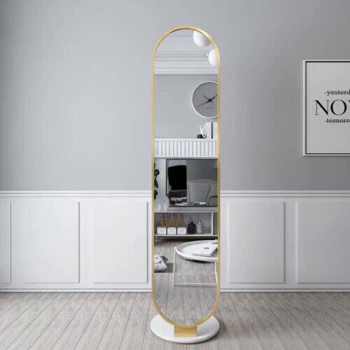 Home bedroom full-length mirror girls full-body floor-to-ceiling mirror hanger integrated vertical rotating net red ins full-length mirror