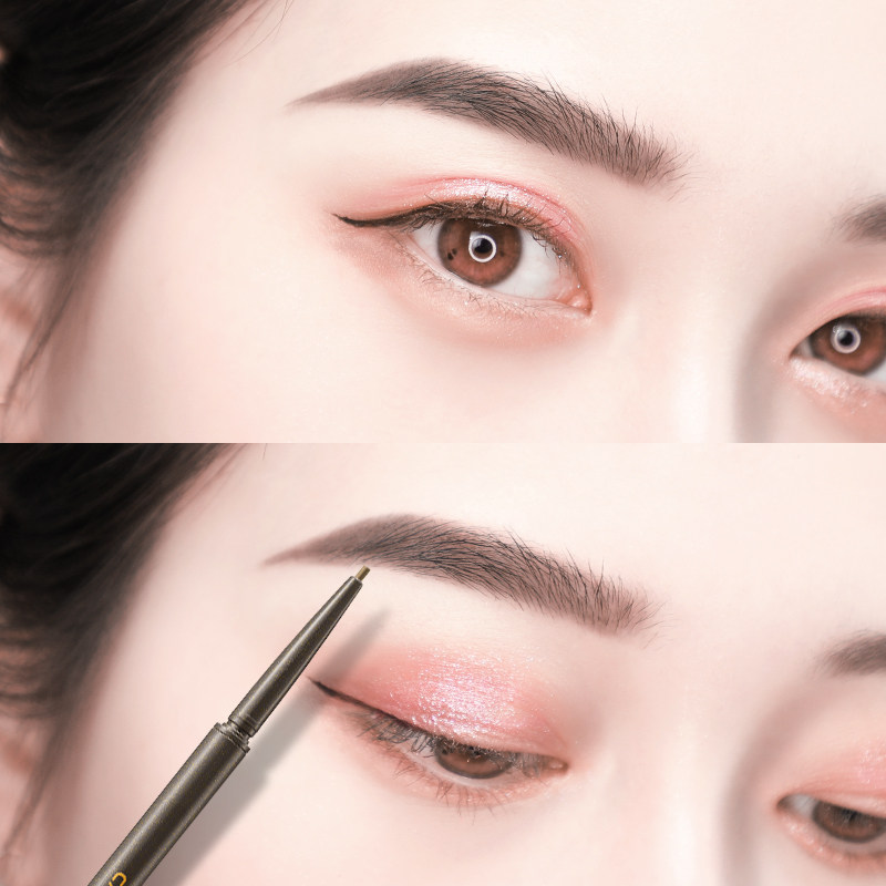 Li Jiaqi recommends eyebrow pencil waterproof, sweat-proof, not fading, long-lasting, female, ultra-fine, double-headed, beginners, and clear brown