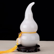 Natural jade hollow hoist living room decorations opening Flu home Chinese furniture Wine cabinet opening gift