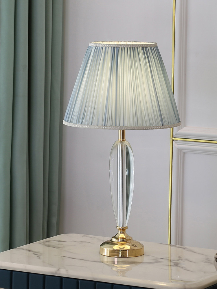 Moso small fresh desk lamp Bed lamp Bedroom romantic warm simple modern dimming household light luxury blue