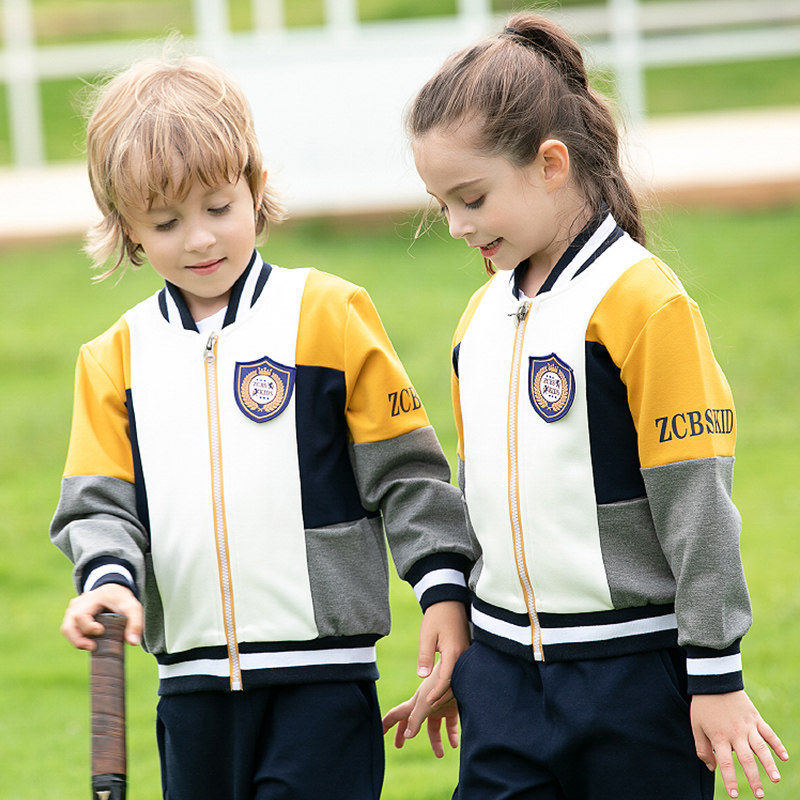 Kindergarten men's and women's children's garden clothes Spring and autumn suits School uniforms Middle and large children's pure cotton primary school class clothes sports three-piece suit