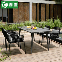 Yuzhe outdoor tables and chairs garden outdoor tables and chairs hotel restaurant three or five sets of tables and chairs combination designer