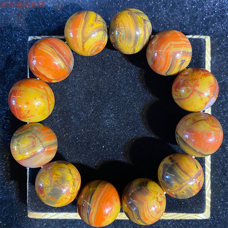 Liao Xi Chaoyang North Ticket Warfare Country Red Hand-string Boutique Ancient Wind Handmade Natural Agate Ornaments Male And Female Gifts For Men And Women