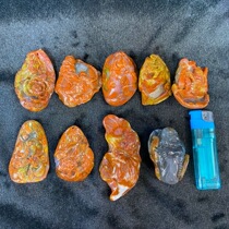 Boutique Liaoxi Chaoyang North Ticket Warring States red pendant Hand handle car hanging golden toad flower blooming rich phoenix drama peony