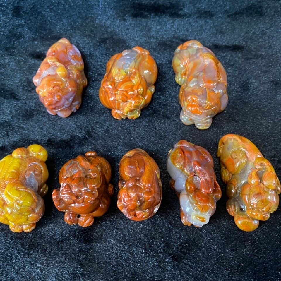 Boutique Liaoning Northwest Ticket Warring States Red Pixiu hand-carved pendant handle car pendant exquisite ornaments