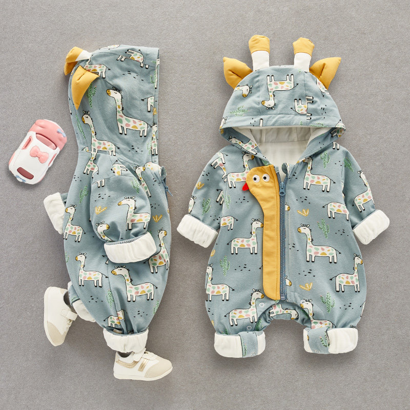 Baby spring clothing male baby going out khaama clothes spring cute super cute internet red newborn even body clothes spring and autumn suit