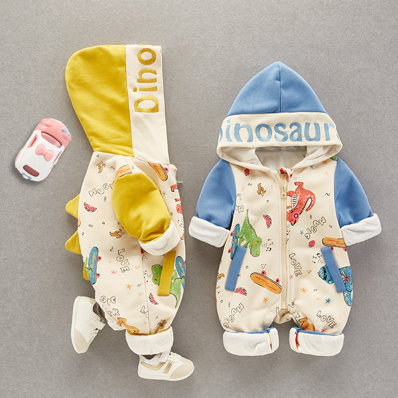 Hundred Days Baby Clothes Boys Spring Outfit Romper Cute Newborn Toddler Autumn and Winter Suit Spring and Autumn Jumpsuit
