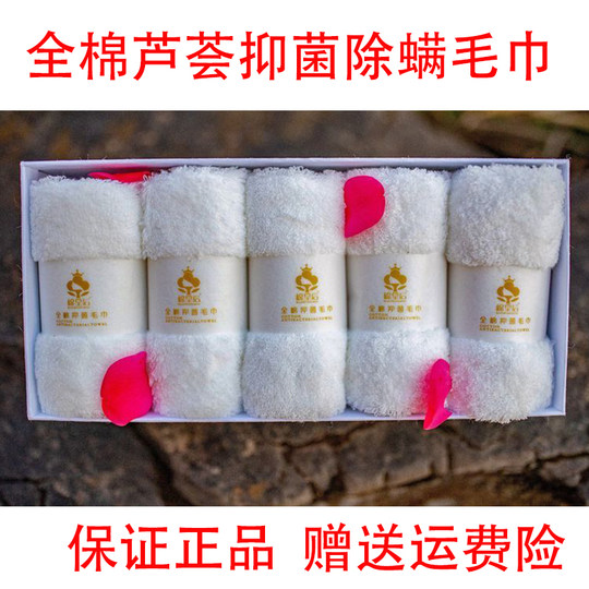 100%纯棉皇后芦荟抑菌除螨毛巾面巾柔软吸水吸汗家用马卡龙纯白