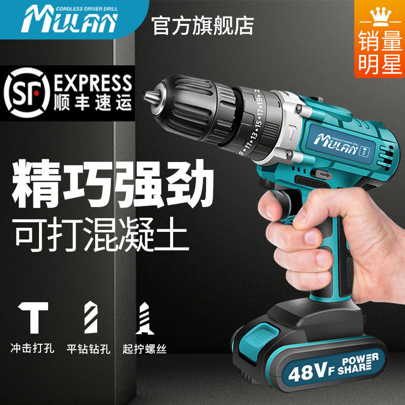 German brushless 48v lithium flashlight rotary drill High power