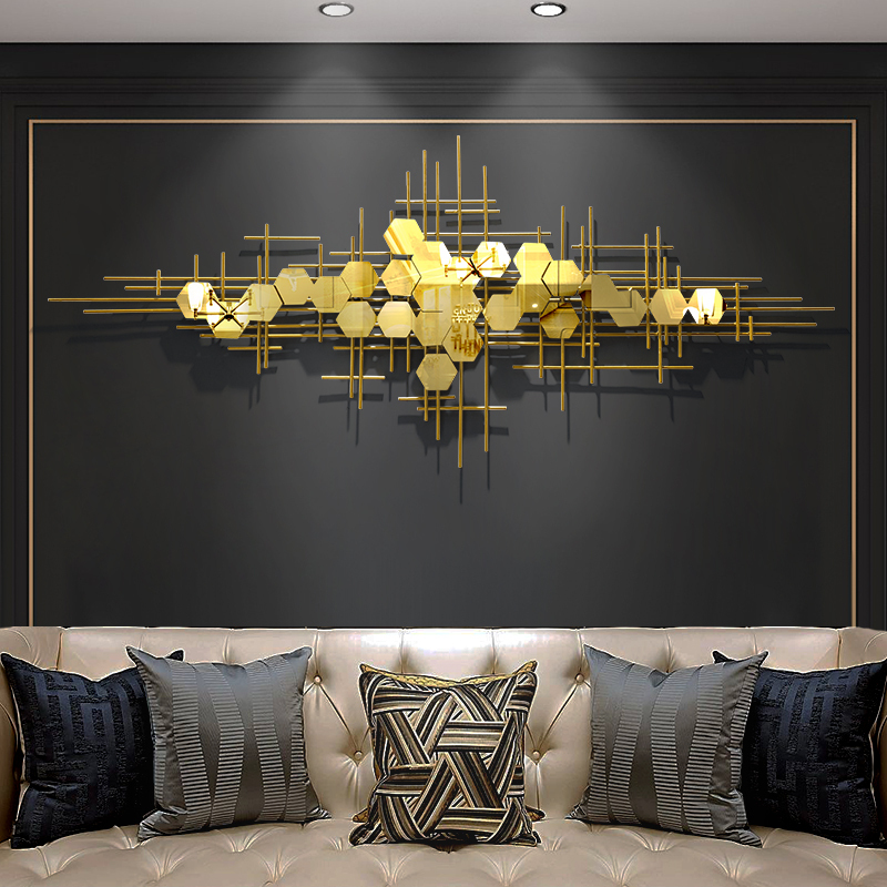 Modern Light Luxury Wall Decoration Living Room Wall Decoration Sofa Background Wall Hanging Decoration Bedroom Wall Decoration Creative Metal Pendant