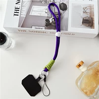 Стиль веревки ручной веревки [зеленый фиолетовый] Квадратная таблетка+маленькая черная веревка