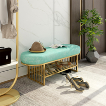  Shoe change stool household door Nordic light luxury bed tail stool simple and modern can sit on a long sofa shoe store shoe stool