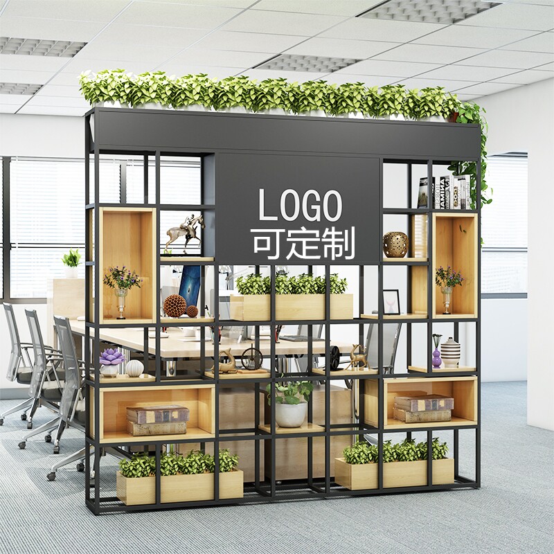 Nordic Iron Art Partition Shelf Office Green Planting Decorated Flower Shelf Fence Dwarf Screen Partition Flower Shelf