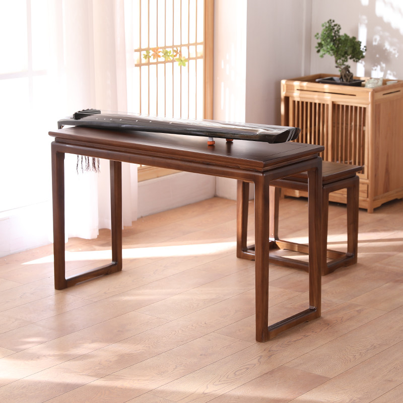 Ye Xuguqin Table Stool Zen Solid Wood Resonance Organ Table Work Table Work Bench Guzheng Table Kindergarten Country School Table And Chairs Calligraphy Desk