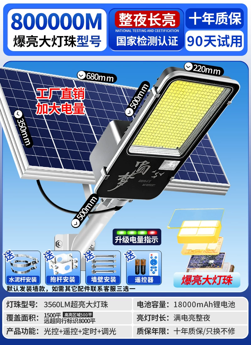 Путешествующая country street lamp солнечная батарея для беседки, супер яркие светильники, высокая мощность