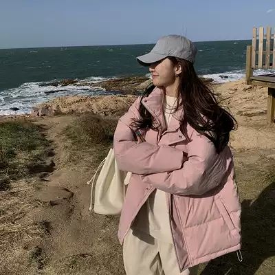 White water women thickened round neck pullover sweater women's spring and autumn new lazy wind loose wear outside the long version of the top