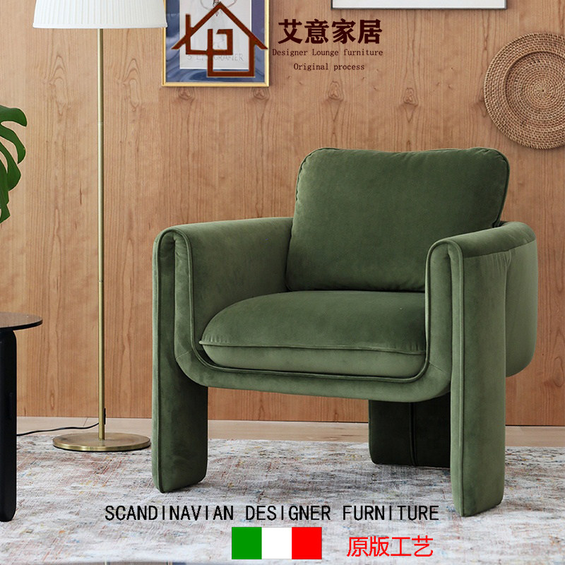 Single chair Leisure Home leaning Pillow Comfort Single Sofa Chair Nordic Light Lavish Art Living Room Balcony Sloth Chair Extremely Brief