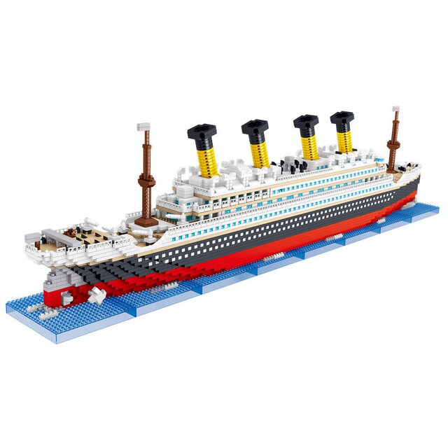 Lz8235 High-End Titanic Building Blocks Large Ship Educational Toy Construction Children's Gift
