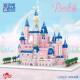 Zhegao Lezi Lz8241 Miniature Diamond Small Particle Pink Castle Model Educational Stress-Relief Building Block Toy Princess