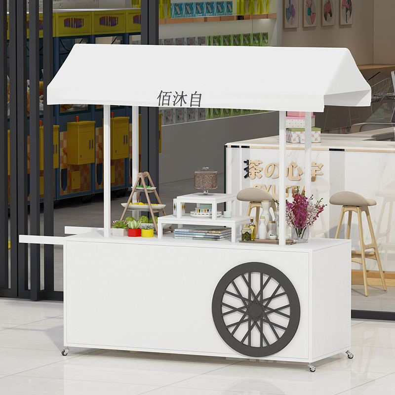 Eu Style Iron Art Flower Car Supermarket Snack Car Promotion Car Mobile Vending Caravan Flowers Shop Swing Accessories Outdoor Bazaar Booth Car-Taobao