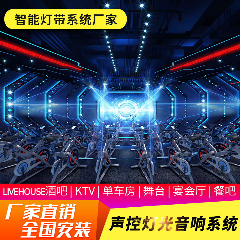 Gym fitness car room bar equipment music dining bar slow rocking dance hall voice control intelligent lighting system