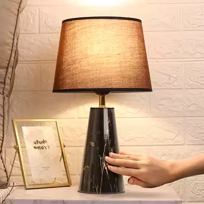 House goods Italian light luxury table lamp bedside lamp bedroom simple modern touch lamp new Chinese marble Nordic style