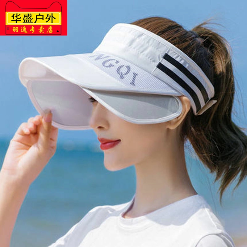 Mũ nữ mùa hè ngoài trời thể thao trống trên đầu thời trang mũ lưỡi vịt mũ lưỡi vịt nhanh khô mũ không mũ chống nắng hàng đầu che mặt sunhat - Mũ thể thao