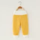 Желтые цветные штаны, высокая талия