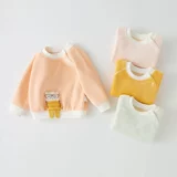 Детский утепленный осенний демисезонный раздельный удерживающий тепло милый комплект, высокая талия