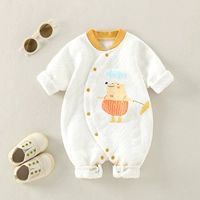 Удерживающий тепло стеганый осенний комбинезон на младенца, демисезонное женское детское боди для новорожденных, унисекс милая пижама