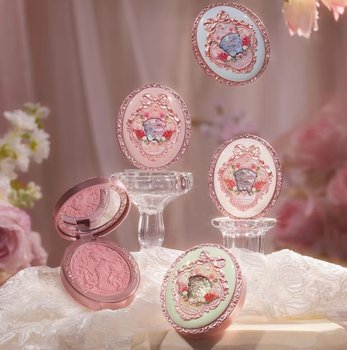 Flower Knows Midsummer Night Cashmere Embossed Blush Color-Enhancing Powder Delicate Atmosphere Single Color Brightening