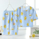 Childrens đồ ngủ lụa cotton mùa hè mỏng nhà băng lụa cậu bé phim hoạt hình bé trai cotton điều hòa không khí quần áo.