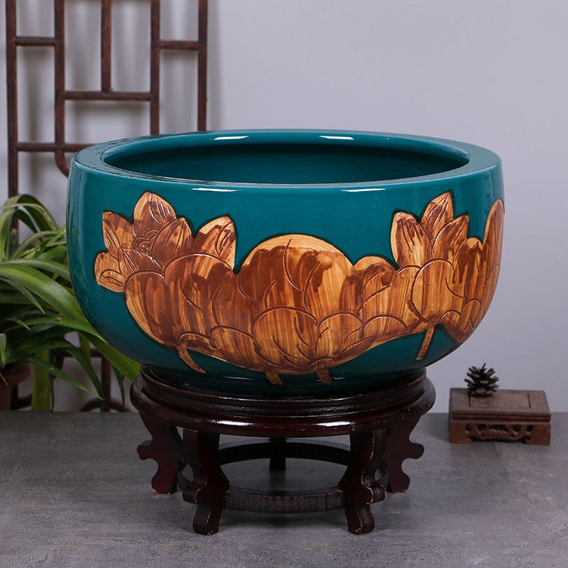 景德镇陶瓷鱼缸：集艺术与实用为一体的家居新宠！-桌面缸-淘宝好物网