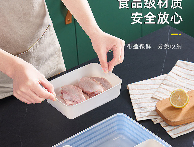 冰箱收纳盒肉类保鲜盒食品级冰箱专用冷冻分装葱姜蒜冷冻柜收纳盒详情4