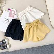 Girls shorts summer children wear Joker five-point pants thin baby Summer clothes foreign white casual pants