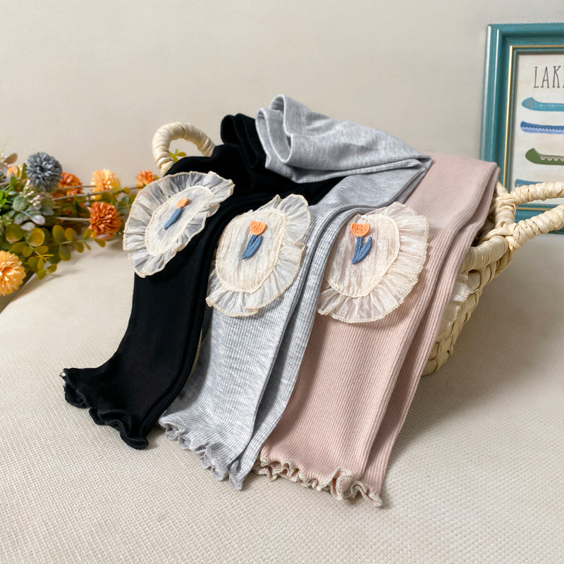 Girl Inside Hitch Pants Spring Autumn Season 2022 New Children Foreign Pie Elastic Long Pants Baby Spring Outfitting Wearing Thin pants