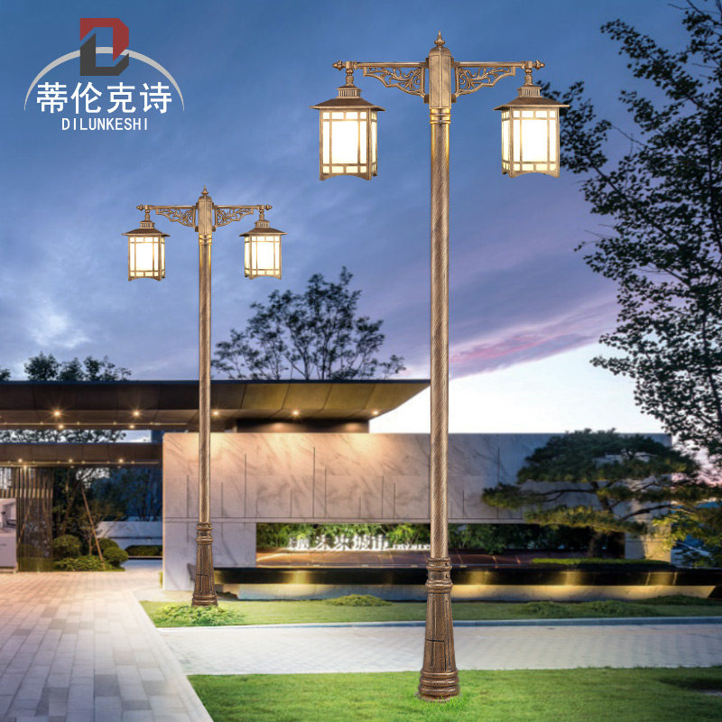 Courtyard lamp Chinese waterproof garden villa community New rural engineering lamp outdoor waterproof high pole outdoor lighting