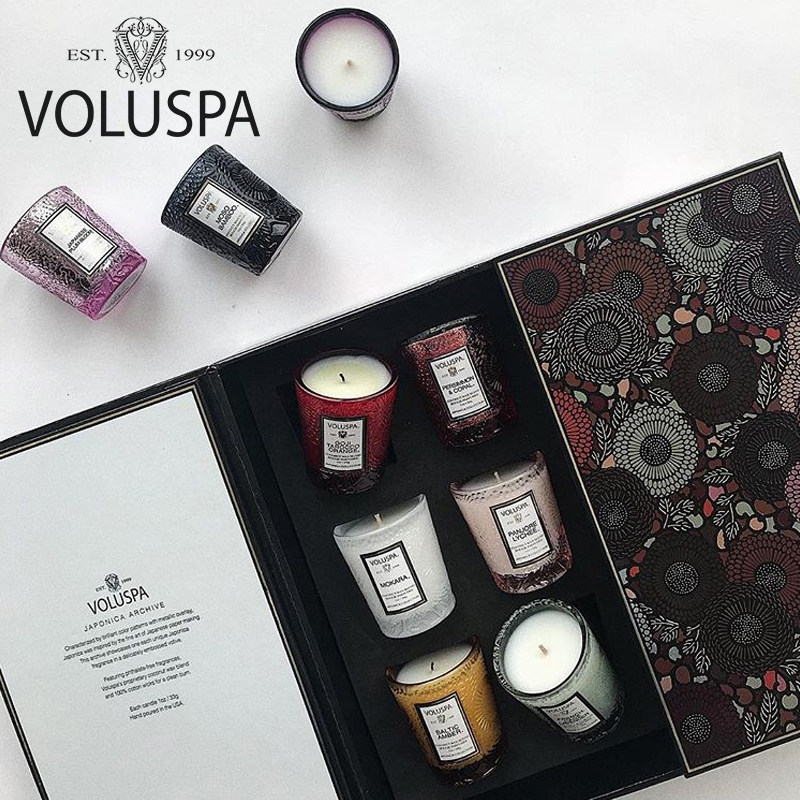 American VOLUSPA 12 scented candle gift box set wedding birthday gift for girls Christmas gift