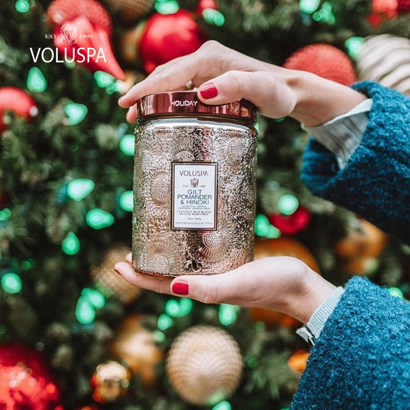 Voluspa scented candle bedroom sleep calming essential oil fragrance new wedding holiday birthday gift box gift ins