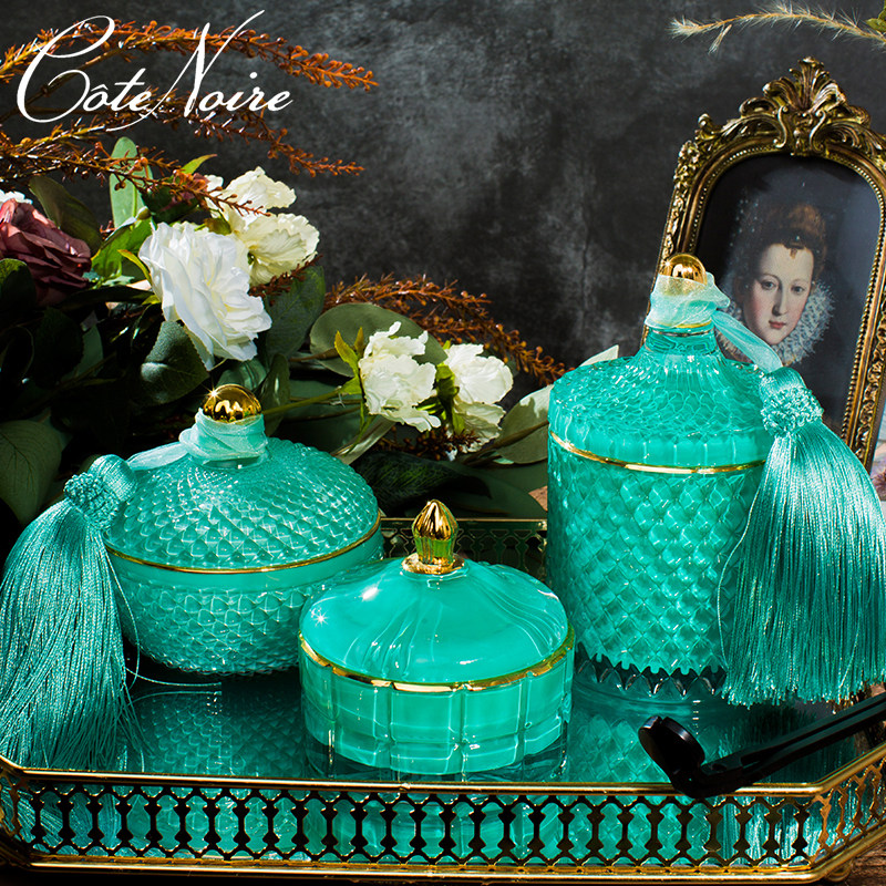 French COTE NOIRE art cup aromatherapy candle soothe the nerves to help sleep indoor sleep fragrance essential oil gift box