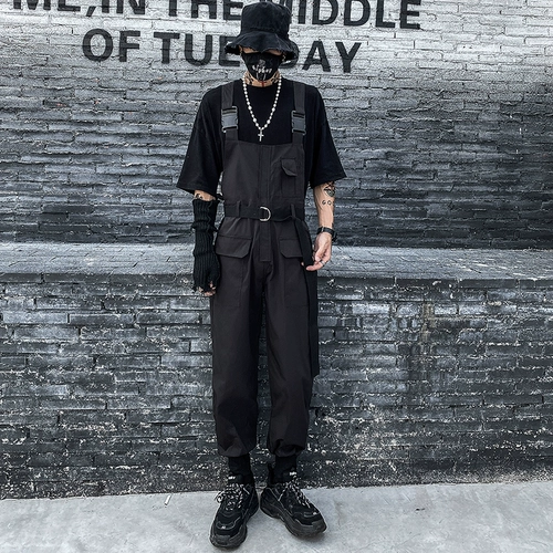 Мужской джинсовый трендовый брендовый комбинезон, штаны для влюбленных, оверсайз, популярно в интернете, эффект подтяжки